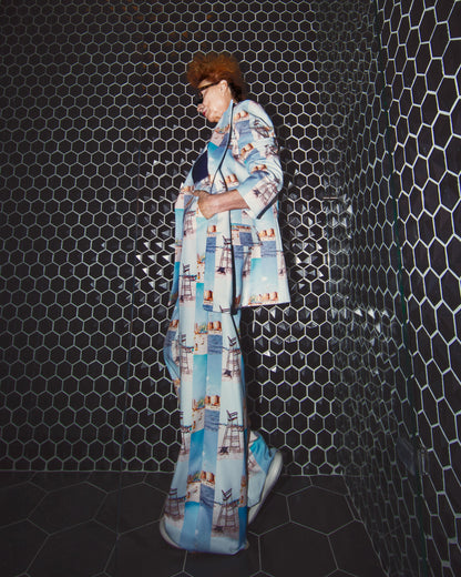 Coney Island Print Suit Pants
